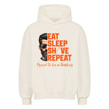 Premium Oversized Hoodie "Eat Sleep Shave Repeat"