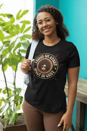 T-Shirt "Frisur am Start, Welt im Griff"