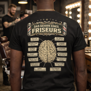 DAS GEHIRN EINES FRISEURS Unisex T-Shirt Backprint