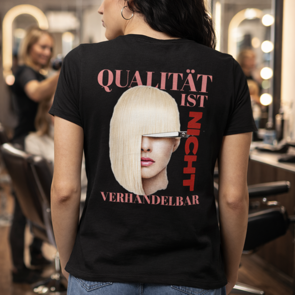 QUALITÄT IST NICHT VERHANDELBAR Unisex T-Shirt Backprint