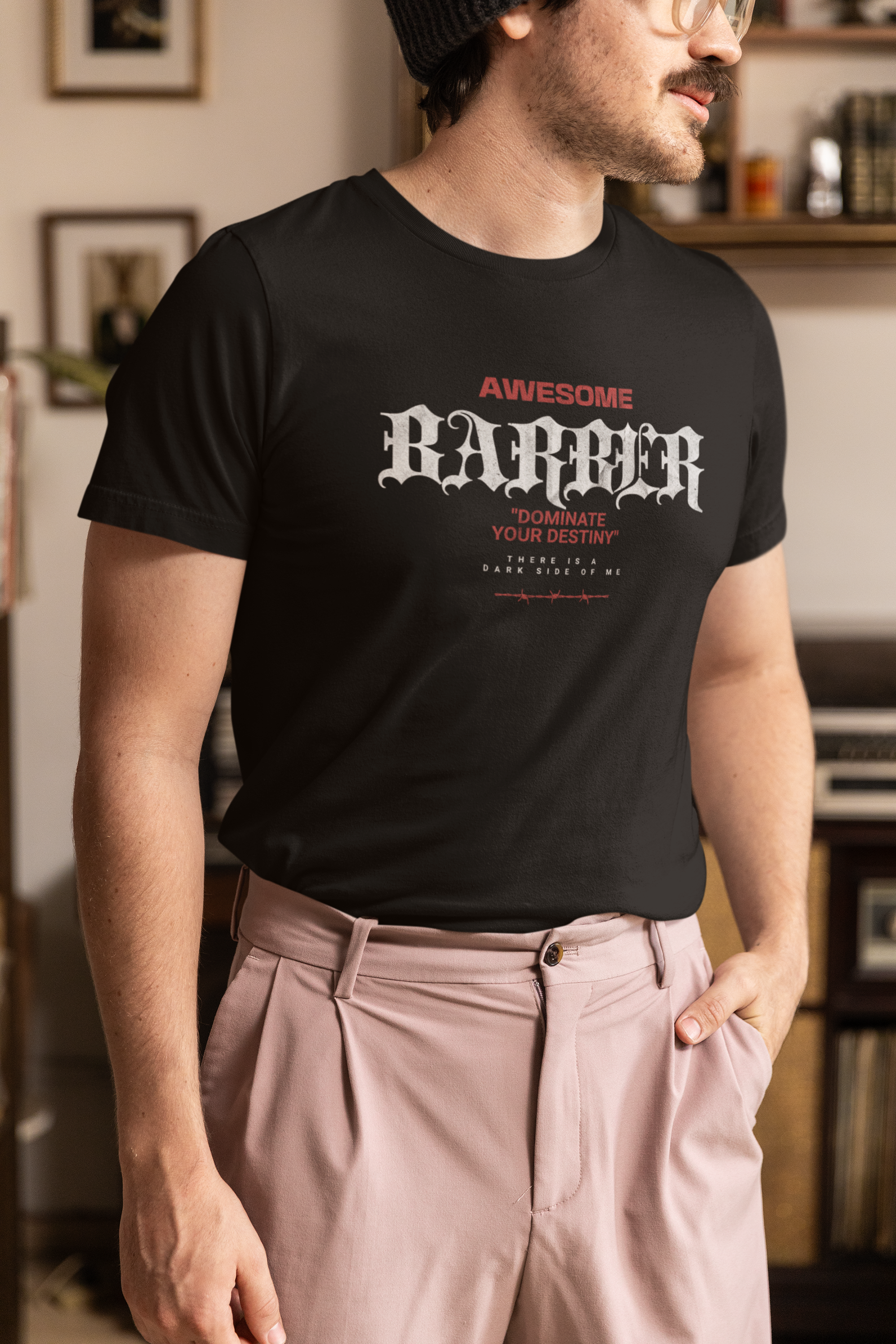 Herren T-Shirt "Awesome Barber – Precision in Every Cut"