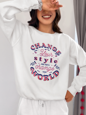 Premium Sweatshirt "Change Your Style" - Verändere deinen Stil, verändere die Welt