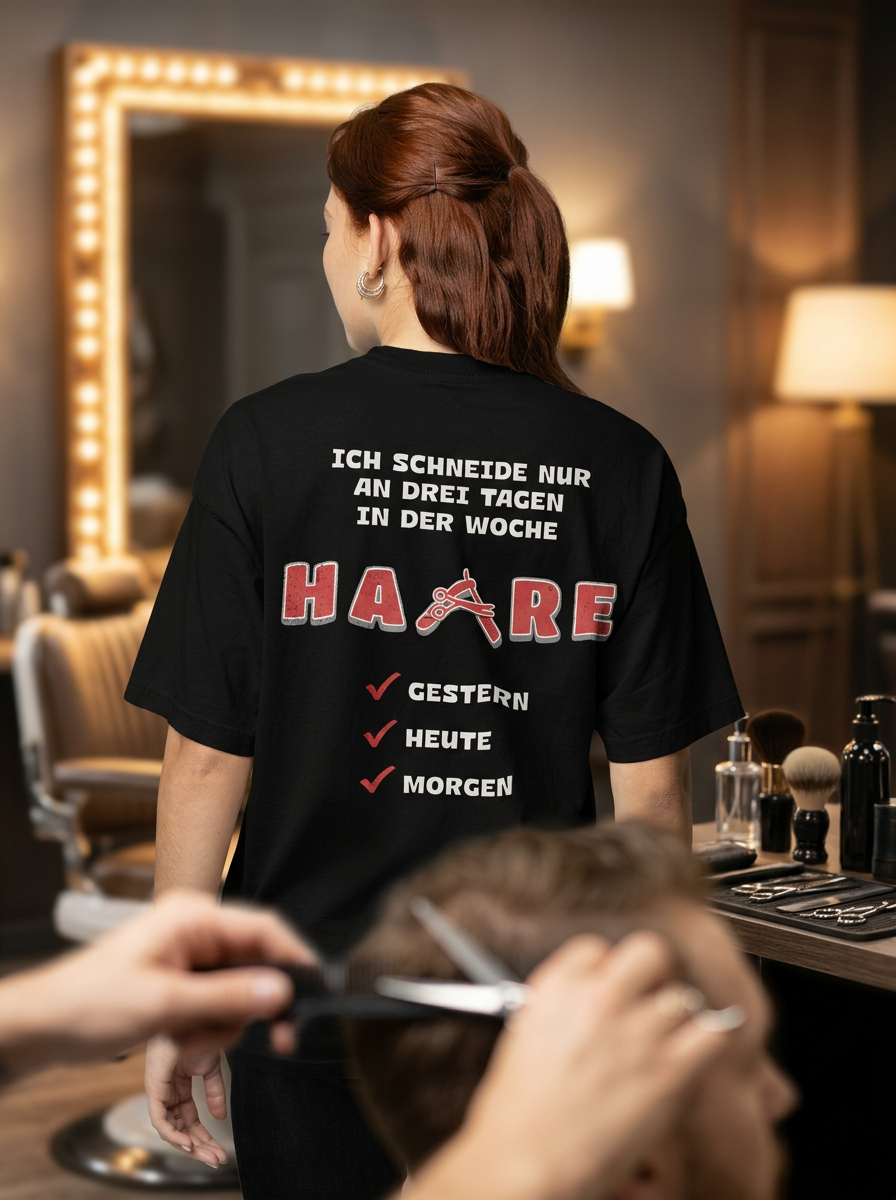 ICH SCHNEIDE NUR AN DREI TAGEN HAARE Unisex T-Shirt