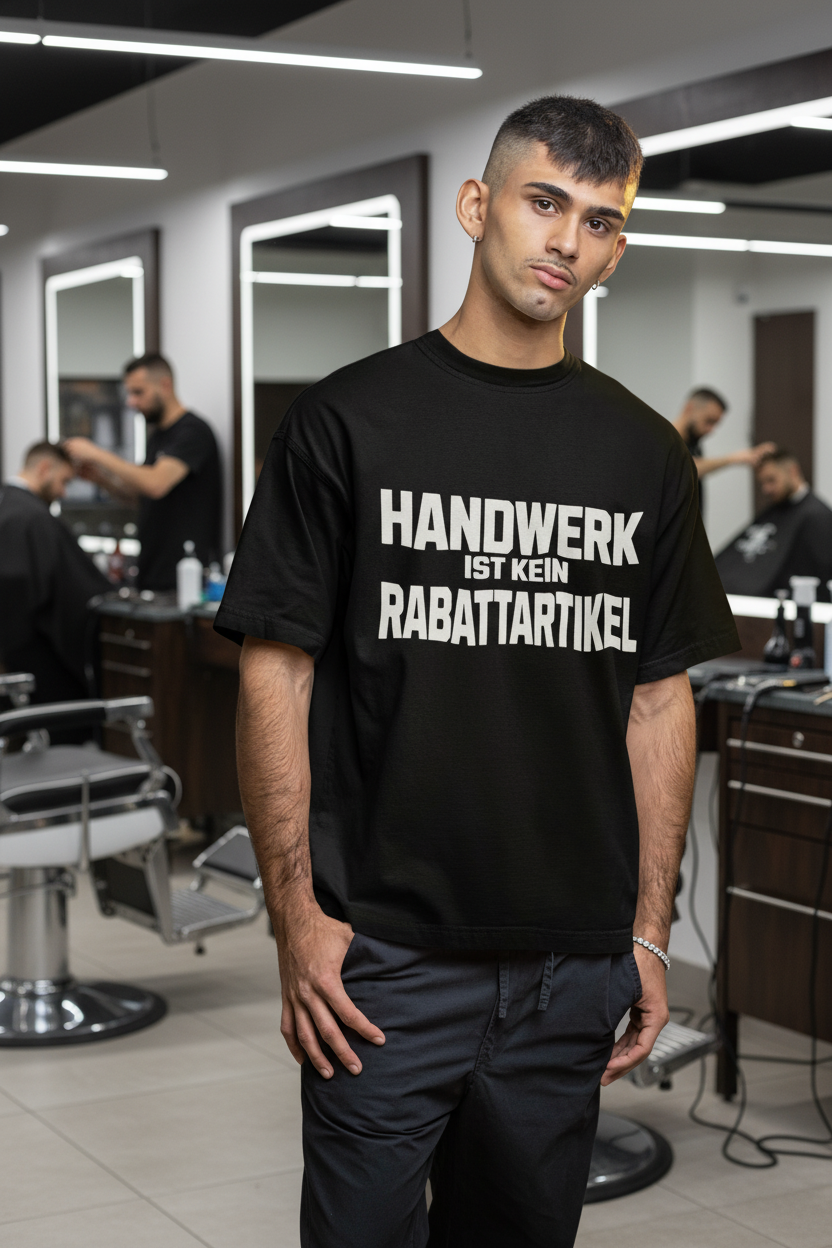 Premium Oversized T-Shirt – Handwerk ist kein Rabattartikel