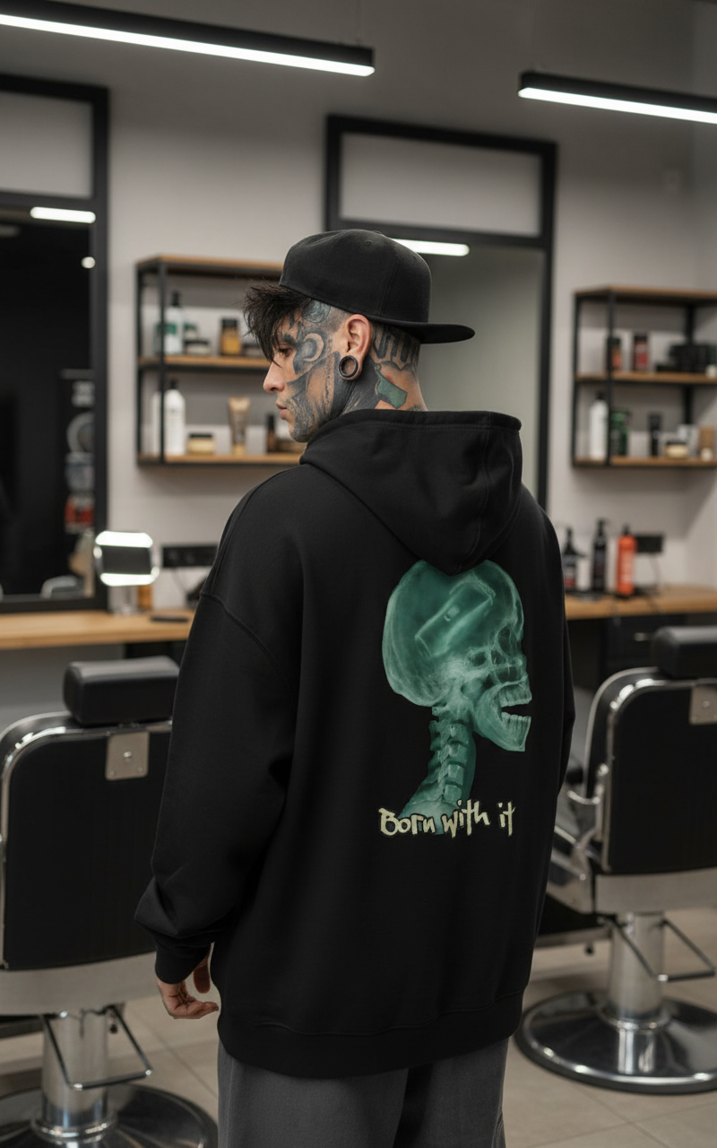 BORN WITH IT - BARBER Oversized Hoodie