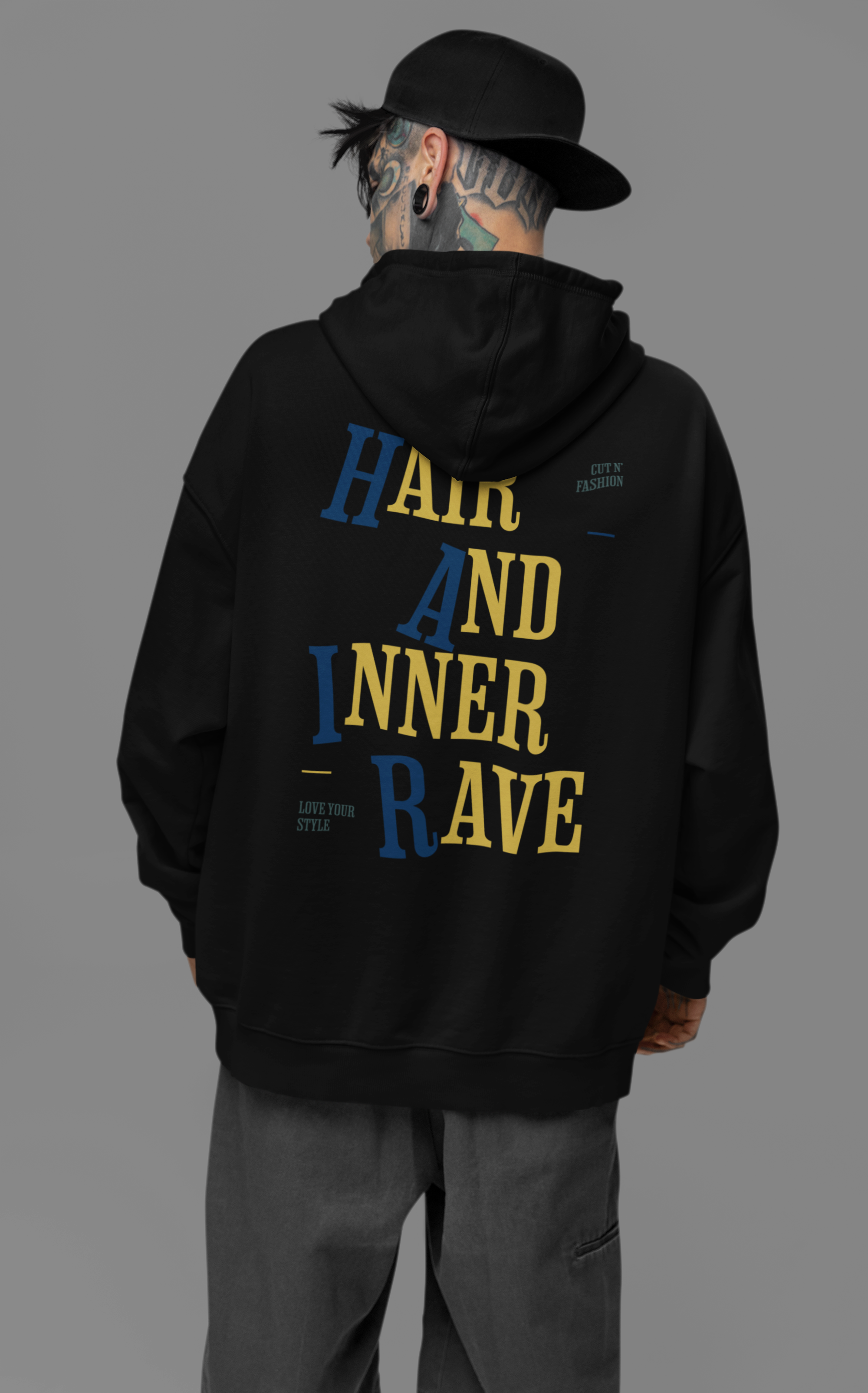Premium Oversized Hoodie "Hair and Inner Rave" - Dein Style, deine Energie