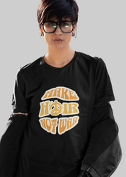 Premium Damen T-Shirt "Make Hair Not War" – Dein Fashion-Statement für Style & Peace.