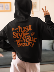 Premium Oversized Zipper Hoodie "Redefine Your Beauty" - Dein Statement für Veränderung