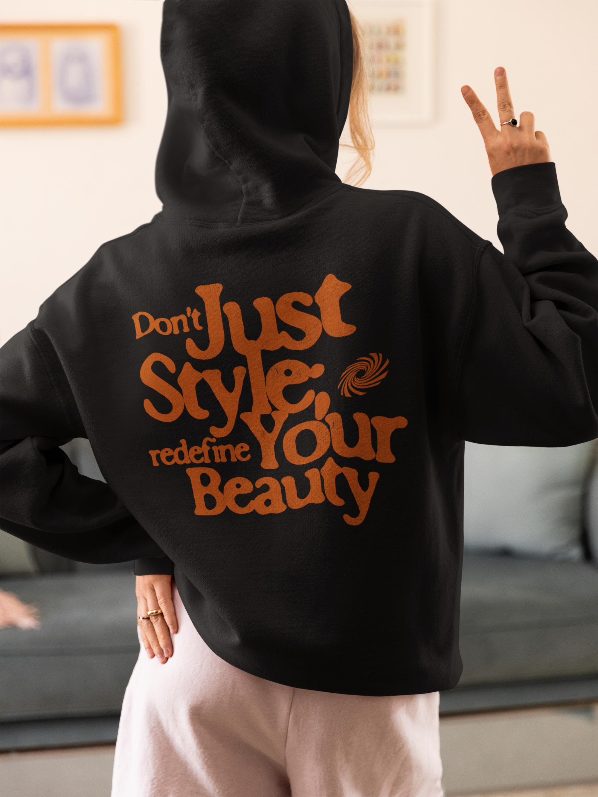 Premium Oversized Zipper Hoodie "Redefine Your Beauty" - Dein Statement für Veränderung