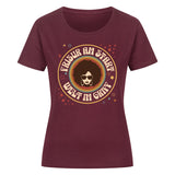 T-Shirt "Frisur am Start, Welt im Griff"