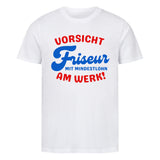 T-Shirt "Achtung, Friseur mit Mindestlohn am Werk!"